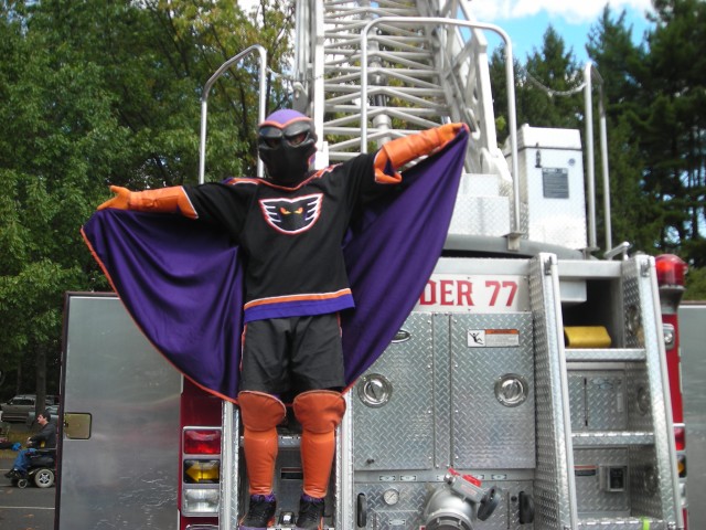 Phantoms Hockey Mascot Flex, likes Ladder 77